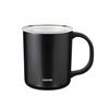 HARIO Ceramic Coated Double-Layer Vacuum Insulated Mug, Black, 350ml, with Lid, CMG-350-B