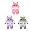 Infant Baby Winter Warm Hooded Romper Bodysuit