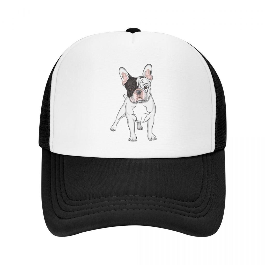 Personalized French Bulldog Baseball Cap Outdoor WoUnisex Unisex's Adjustable Frenchie Dog Trucker Hat Summer Snapback Caps