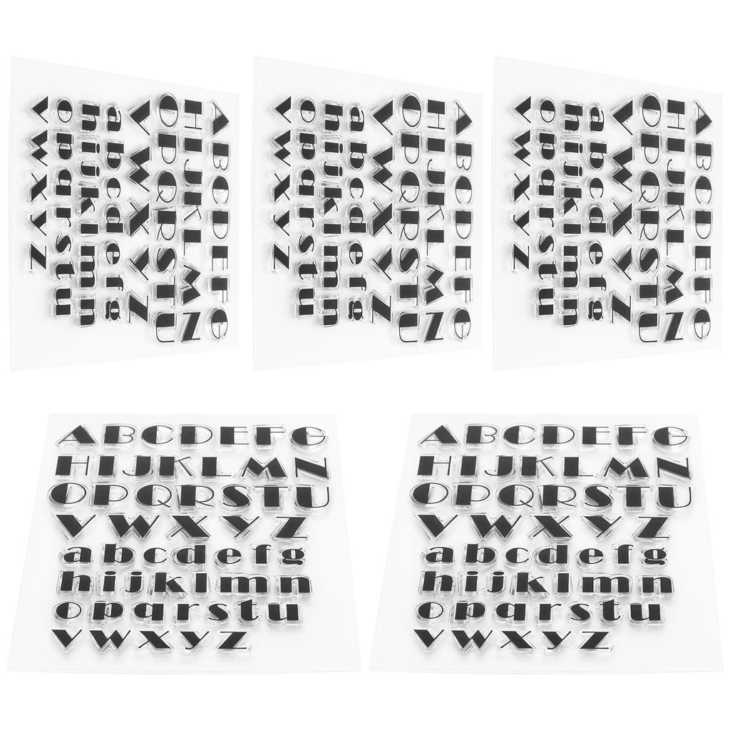 5 шт. прозрачный штамп журнал скрапбукинг заглавные строчные буквы 52 алфавит резина T1766