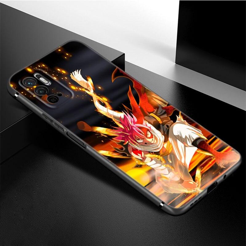 Anime Fairy Tail Phone Case For Xiaomi Redmi Note 11 10 9 8 Pro 11T 5G 10T 10S 9S 9T 9i 9C 9A 8T Soft TPU Black Cover Funda