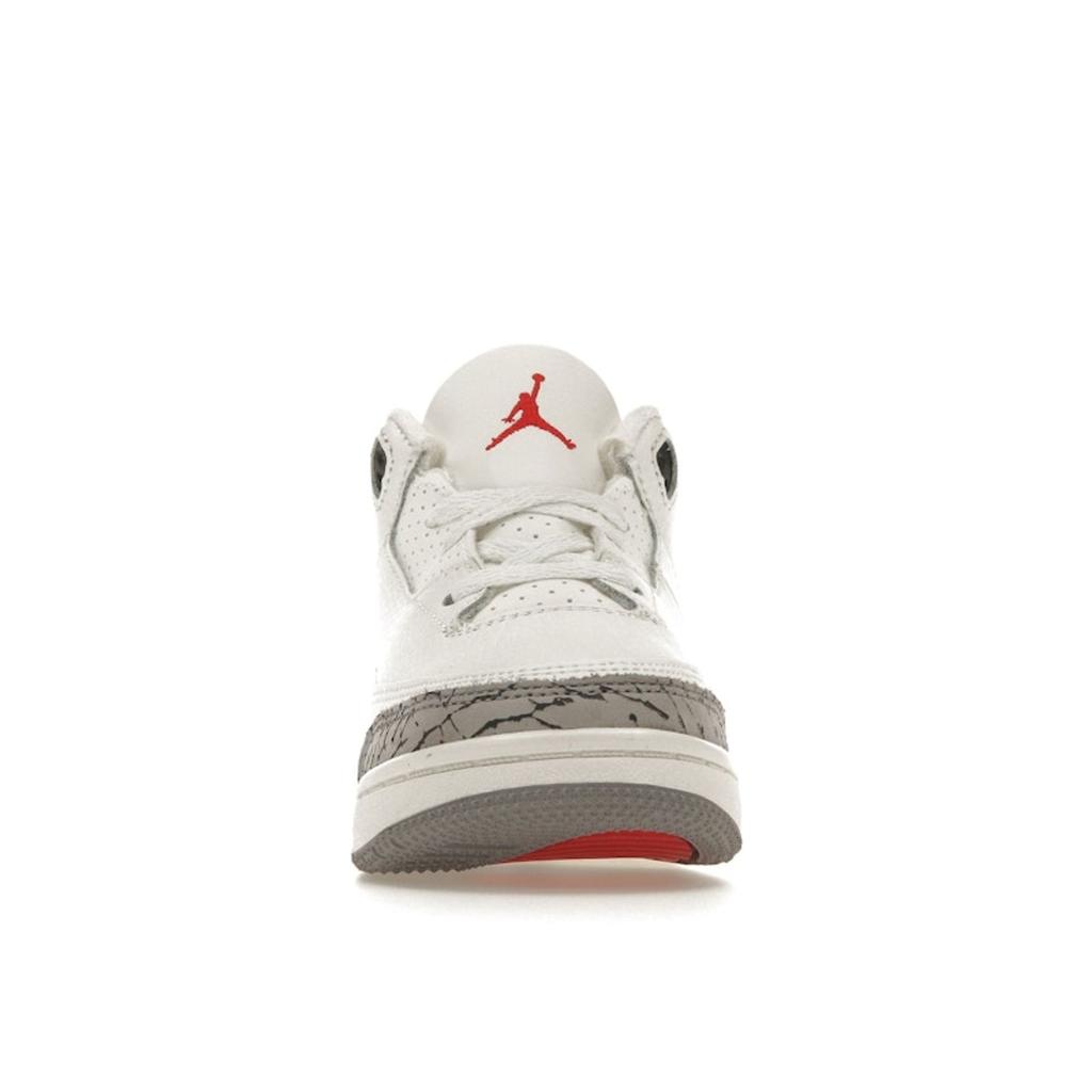 Air Jordan 3 Retro TD White Cement Reimagined Baby Sneakers Summit-White Fire-Red Black DM0968-100