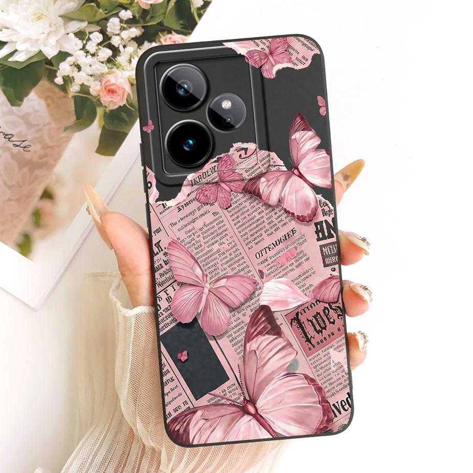 Чехол для Realme GT 7 GT7 T 5G RMX5061 Роскошные Цветы Конфетная Раскраска Мягкий ТПУ Чехол для Телефона Для Realme GT 7 Pro GT 7T 5G Fundas