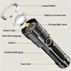 High Strong Power Led Flashlights EDC Tactical Zoomable Torch 3 Modes USB-C Rechargeable Work Fishing Emergency Defense Lantern