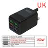 Многопортовое зарядное устройство 6-в-1 мощностью 150 Вт: 3 порта USB и 3 порта PD, быстрая зарядка 5 В 3,1 А
