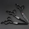 Professional Steel 5.5 6 '' Black Hair Scissors Haircut Scissor Thinning Barber Hair Cutting Shears Hairdresser Scissors