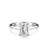 Emerald Cut Moissanite Ring, 2 Carat D Color, 925 Silver Four-Claw Setting.