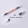 Dual-Head Silicone Manicure Tool: Carving, Embossing, Gradient Smudge, Magic Mirror Powder Applicator