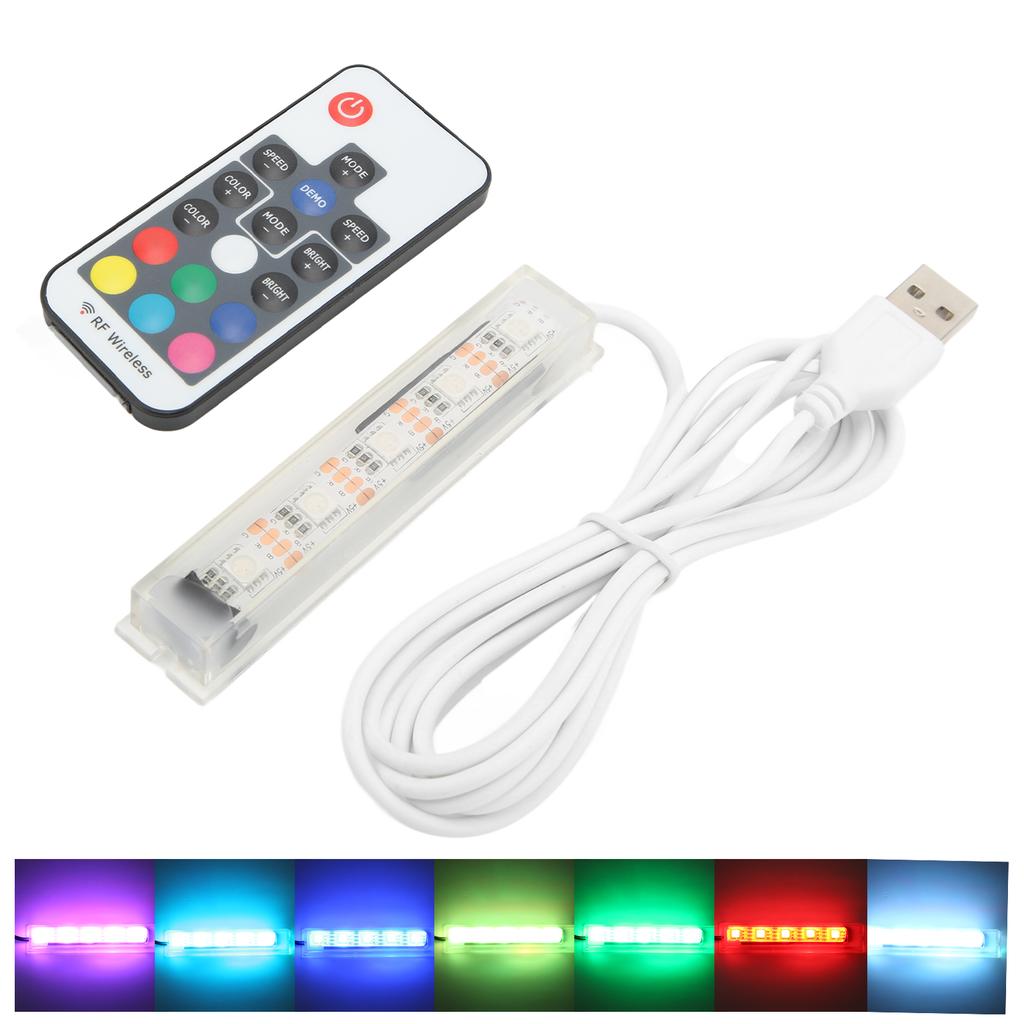 Аквариумная лампа с питанием от USB, с пультом дистанционного управления, разноцветная, светодиодная лампа для ландшафта