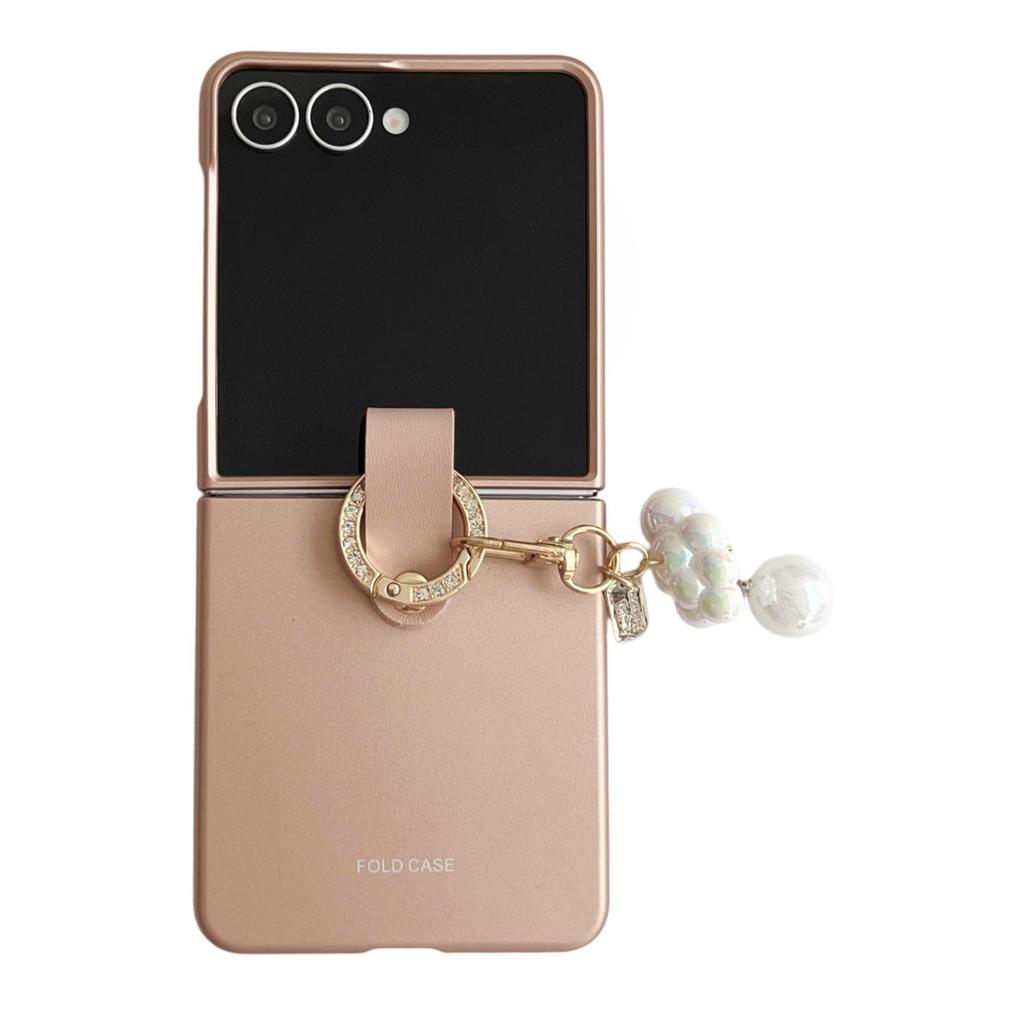 Samsung Z Flip7 Frosted Skin-Feel Case with Hand Strap - Drop-Proof Protective Cover for Flip6