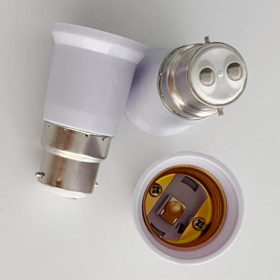 Yousheng B22 To E27 Light Socket Adapter 100-250V AC Voltage Easy Installation Universal Light Bulb Holder Converter Adapter