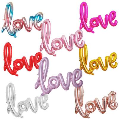 Шарик из алюминиевой фольги с надписью LOVE для украшения свадьбы, Дня святого Валентина и предложения руки и сердца
