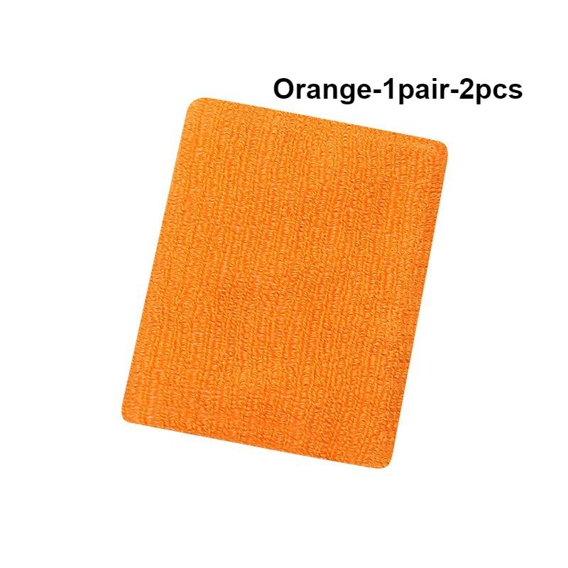 New Hot 1Pairs 2Pcs Set Breathable Cotton Wrist Sweatbands Sweat Absorbent Wristbands for Tennis Football Basketball Running Gym 1