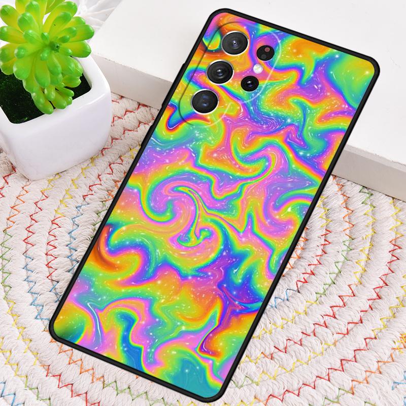 Силиконовый чехол для телефона с неоновым мраморным рисунком для Samsung Galaxy note 10 pro S26 S25 S24 S23 S22 S21 Plus S25Ultra Capa Cover