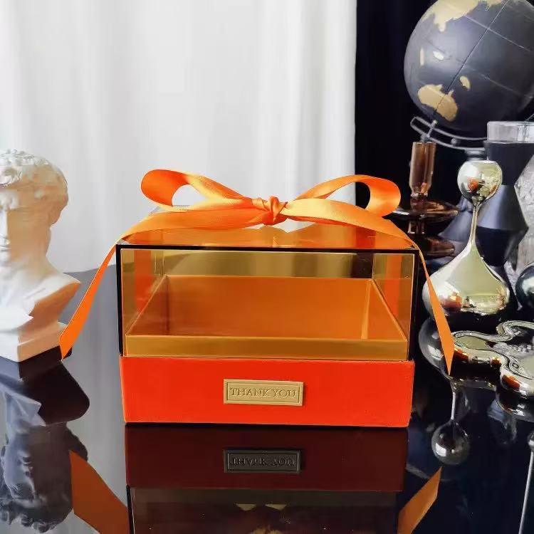 Прозрачная прямоугольная подарочная коробка для свадеб, дней рождений, помады, парфюмерии, конфет и сувениров