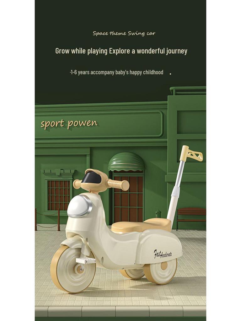 Foot-Powered Kids' Ride-On Tricycle Scooter