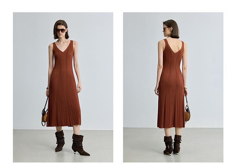 LILY Retro V-neck Sleeveless Dress for Women