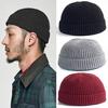 Winter Unisex Hat Knitted Stretchy Dome Hat Thick Solid Color Ear Protection Warm