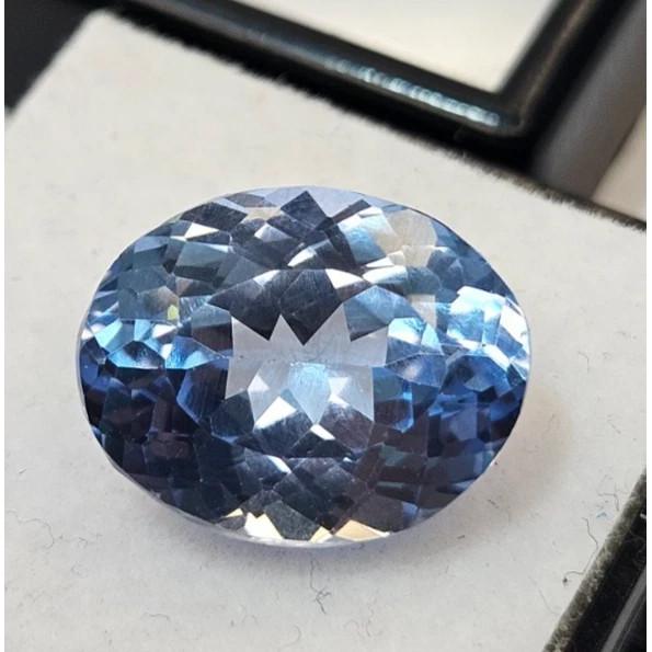 Oval Cut Blue Aquamarine 7-8 Ct Top Quality Certified Loose Gemstone