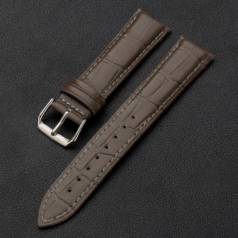 Ремешок для часов из телячьей кожи с текстурой бамбука и пряжкой-штифтом для мужчин и женщин