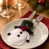 Reusable Flatware Sleeve Christmas Gnome Cutlery Holder Santa Reindeer Knife Fork Spoon Bags Bag Decorations Supplies for Xmas Party Holders
