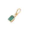 Natural Green Emerald Pendant With Moissanite Gemstone In 18K Gold Bezel Setting
