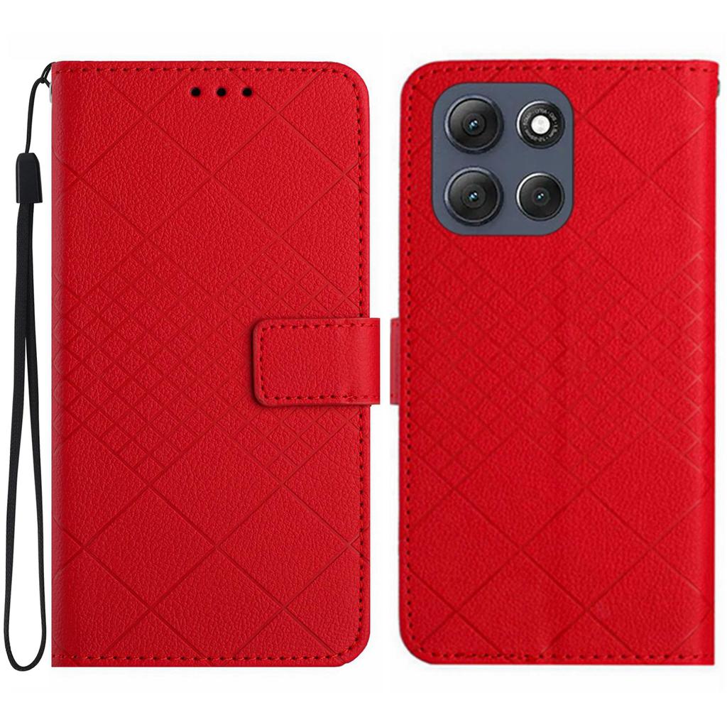 For Motorola Moto G86 5G Case Wallet Imprint PU Leather Flip Folio Phone Cover