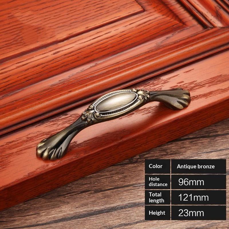 Ручки для шкафов серии «Бронза» из цинкового сплава, антикварные ручки для шкафов, ручки для ящиков, ручки для дверей гардероба, мебельные ручки