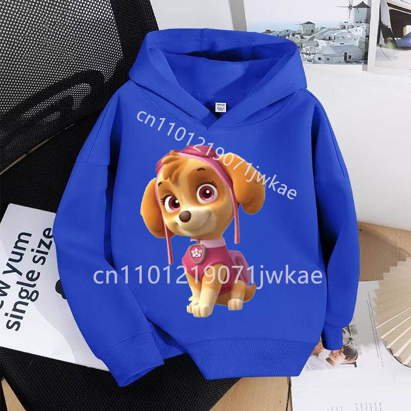3-12 Year Boys Girls Toddler Pullover Top Spring Autumn Paw Patrol Pup Friends Printed Hoodie Sweatshirt Casual Kid Soft Clothes