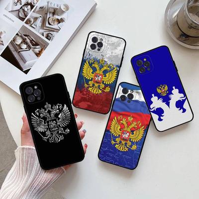 Флаг России Герб Страны Для IPhone 17 16 15 14 13 12 11 Pro Max 17 Air Pro Max Задняя Крышка Чехол для Телефона