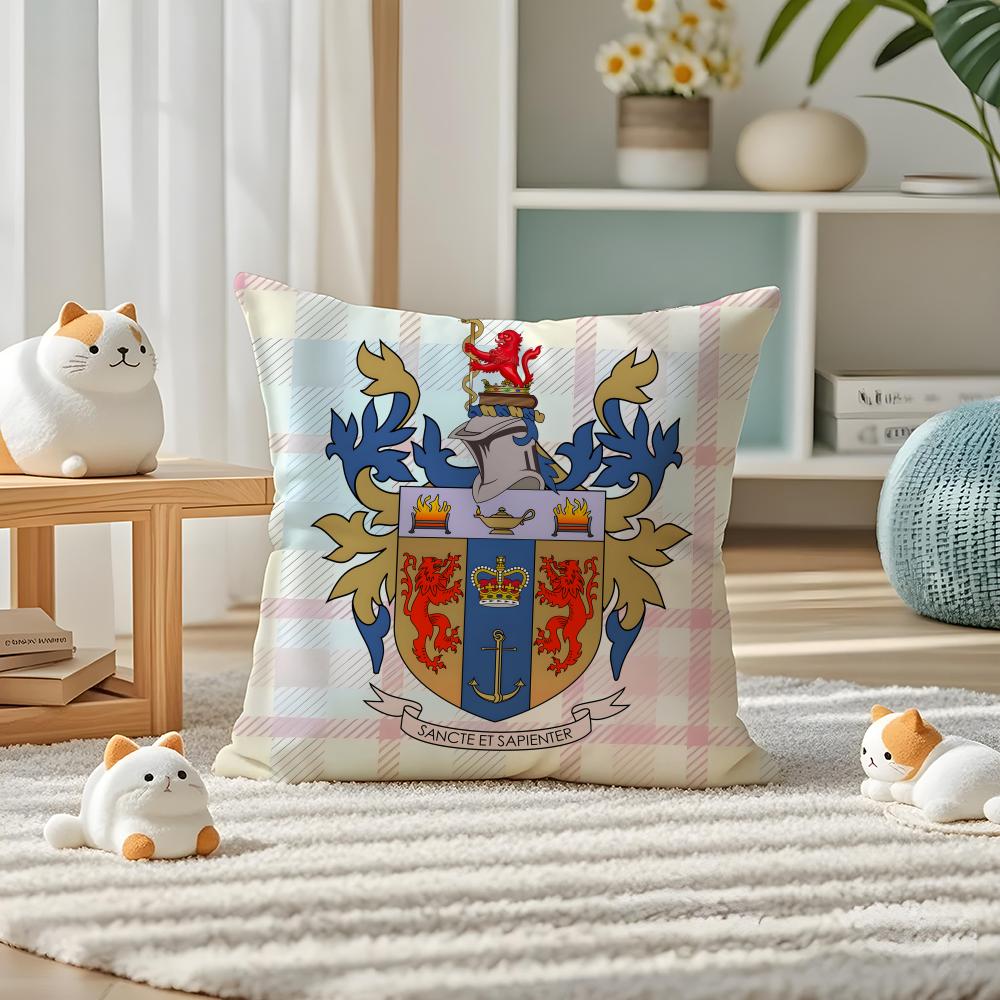 K-King'S College London Pillow Case Silky Elegant Comfort Sofa Bed Invisible Zipper