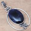 Necklace Blue Sodalite Gemstone Handmade Antique Jewelry 2.25"