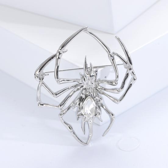 Глянцевая брошь-паук, мужской костюм, персонализированная булавка для воротника с изображением животного, брошь из сплава с насекомыми, булавка для одежды, ювелирные изделия