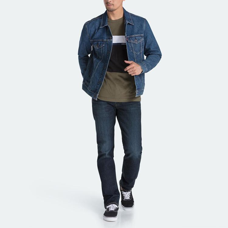Levi's Мужская джинсовая куртка-тракер стандартного кроя, темно-синяя стирка 72334-0406