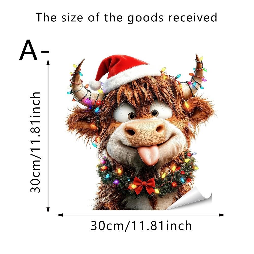 ПВХ Рождественская наклейка на окно Тема С Рождеством Электростатическая наклейка на стекло Украшение для стен