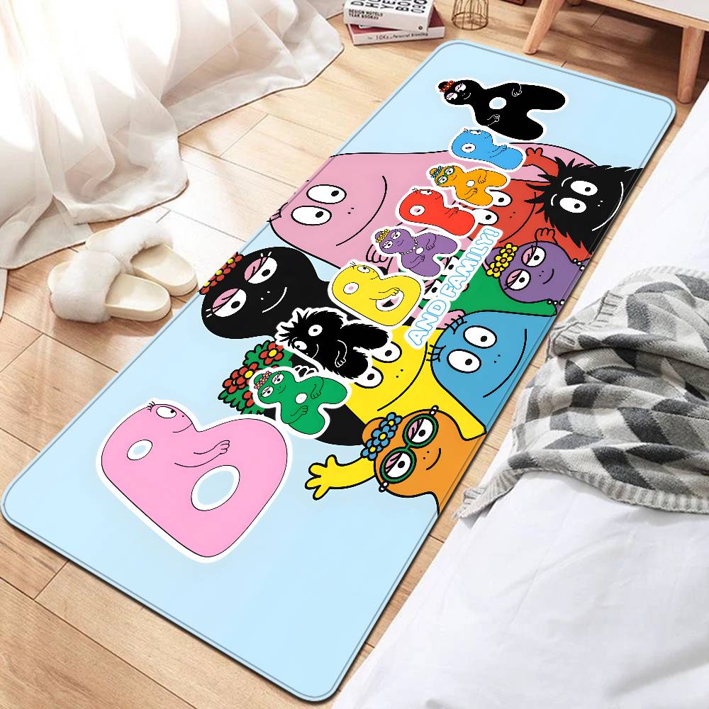 Cute Cartoon Les Barbapapa Family Kitchen Mat Nordic Style Bedroom Living Room Doormat Home Balcony Anti-Slip Modern Home Decor