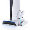 Stand for PS5 KIWIHOME Vertical Stand for PS5 Charging PS5 Peripherals RGB Effect 2 Controllers Charging Stand 3 USB Ports Cooling for PS5 Cooling Fan