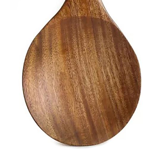 Ложка для риса с красивой текстурой, антипригарное покрытие, короткая ручка, деревянная ручка, кухонная ложка из тикового дерева, кухонная ложка