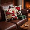 Wreath Throw Cushion Case Soft Santa Pillow Cover Xmas Christmas Pillow Covers  Bedroom