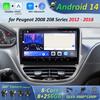 Навигация GPS Android 14 для Peugeot 2008 208 Series 2012 - 2018 Автомобильный Видео Мультимедиа Аудио Плеер WiFi HD Экран Bluetooth