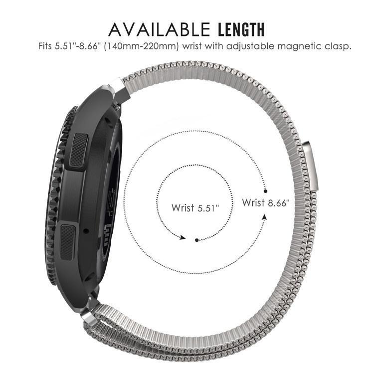 Новый металлический ремешок для часов 18, 20, 22 мм для часов Samsung Watch 3, 45/41/46/42 мм Active 2 Frontier, ремешок для часов Huawei Watch GT 2e, Versa3 Sense и традиционных часов.