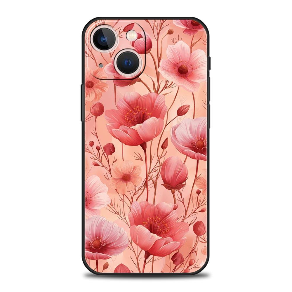 Абстрактные Растения Цветок Чехол для Телефона Cover для iPhone 17 16 15 14 13 12 11 Pro Max 17 Air Plus Ударопрочный Мягкий ТПУ Чехол Fundas Сумка