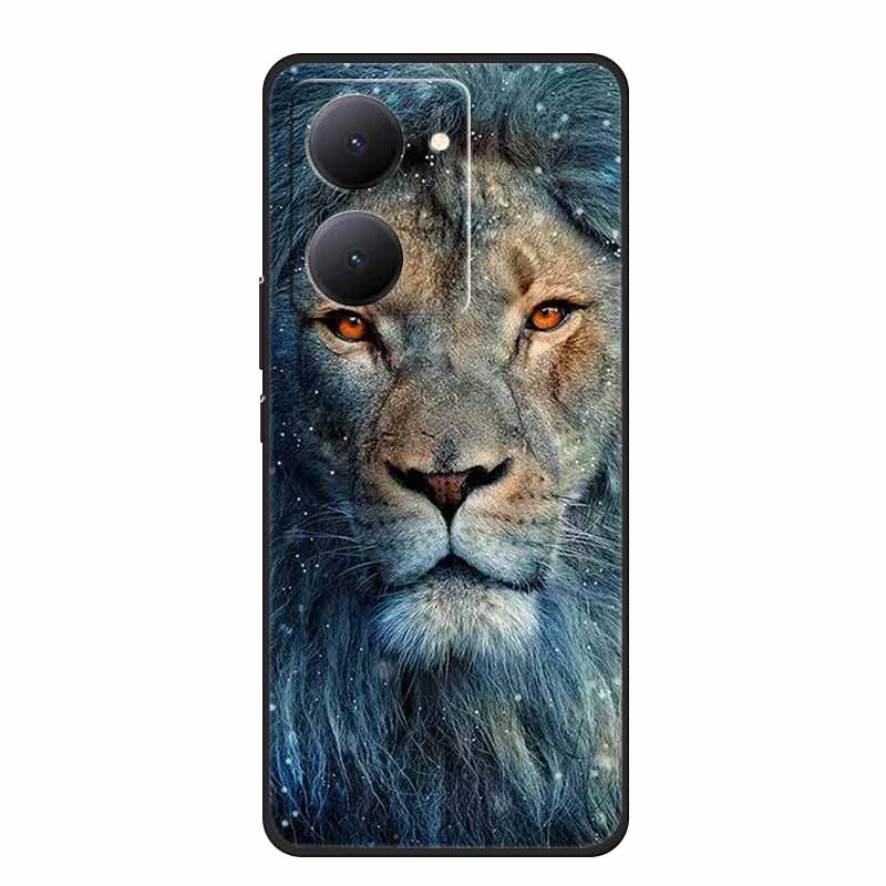 Для VIVO Y36 Y78m Y27 5G Чехол Животные Мягкий Силиконовый Задний Чехол Чехлы для Телефона для VIVO Y27 5G VIVOY36 5G 6.64" Крутой Волк Кошка Fundas