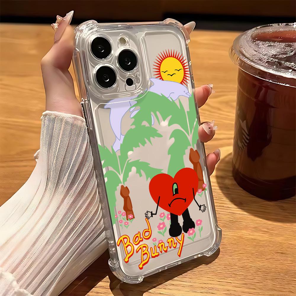 Bad Bunny X 100pre Bunny Logo Phone Case For iPhone 17 16 15 14 13 12 11 Pro Max XS X XR 7 8 SE Anti Transparent Cover
