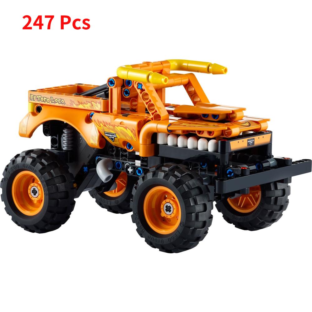 42118 Technical Monster Jam Grave Digger Vehicle Building Blocks Set 2 in 1 Off Road Stunts Pull Back Car Toys Christmas Gifts