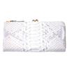 VIA DOAN Zipper Long Wallet Clasp Bran Python 452 Ivory L-shaped