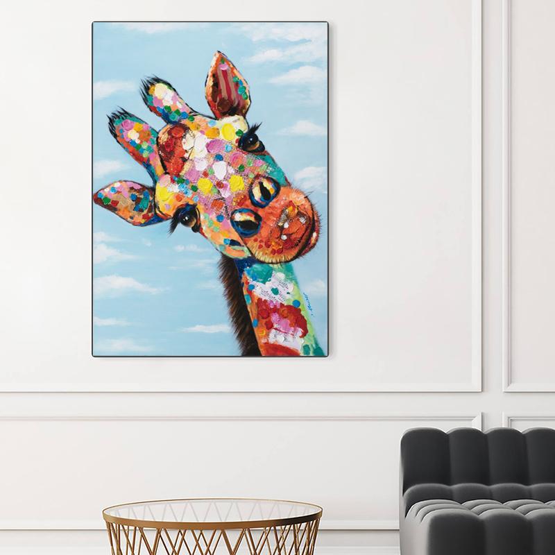 Семейные постеры с жирафами и принты, картины на холсте с животными, граффити Cuadro, настенные художественные фотографии для гостиной, домашний декор, без рамки