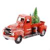 Farmhouse Truck Ornaments, Holidays Red Car Decoration and Xmas Tree, Christmas Decor for