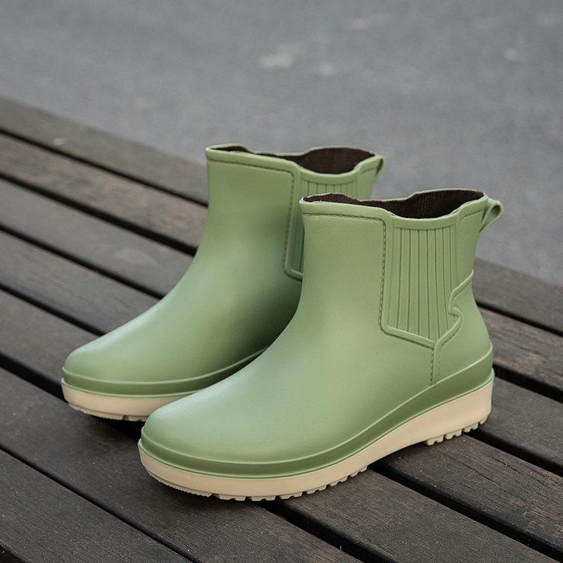 Fashion 2024 Spring New Women's Rain Boots PVC Non-Slip Fashion Short Plus Velvet Warm Women's Rain Boots Rain Boots Rubber Boots 36-41