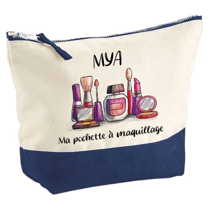 Trousse de maquillage - PLANETEE - Maquillage Mya - Grand format - Coton - Personnalisée (Impression HD)